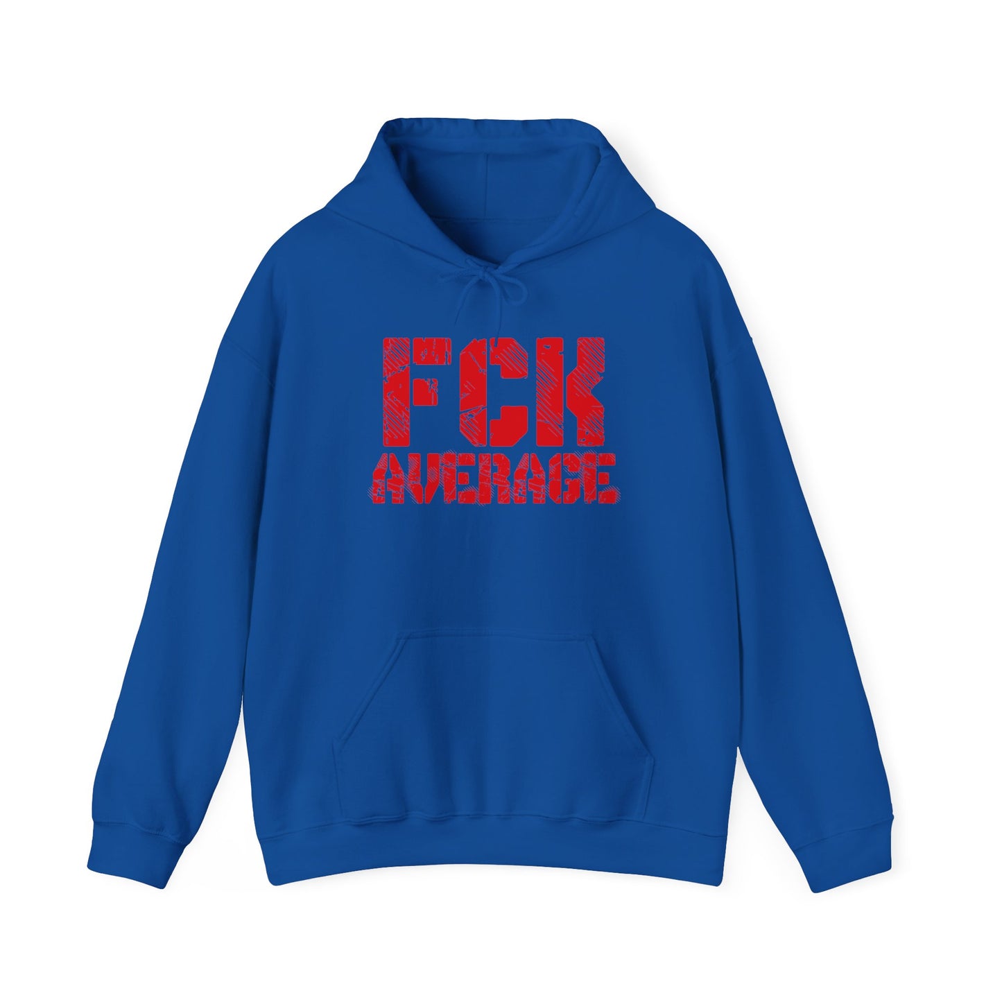 Men's "FCK Average" Heavy Hoodie (Red)