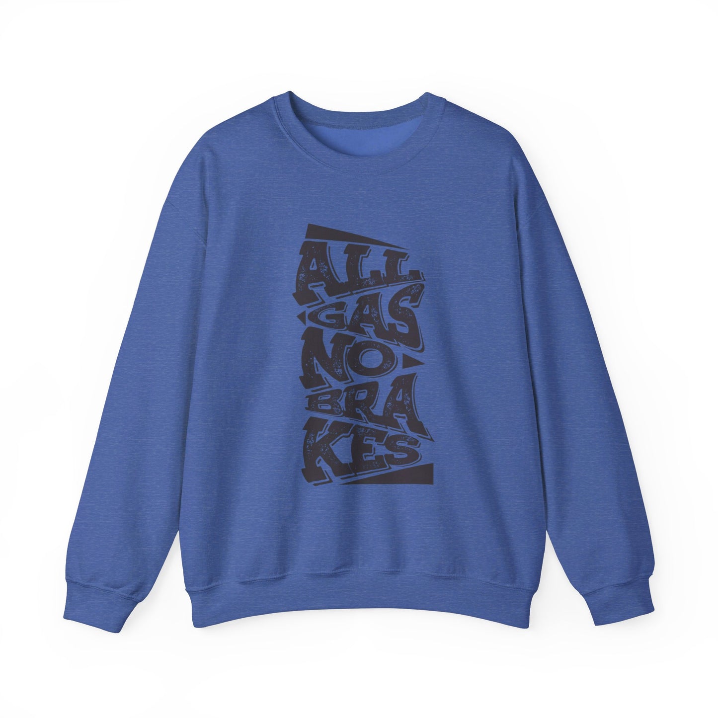 Women's "All Gas No Brakes" Crewneck Sweatshirt (Black)