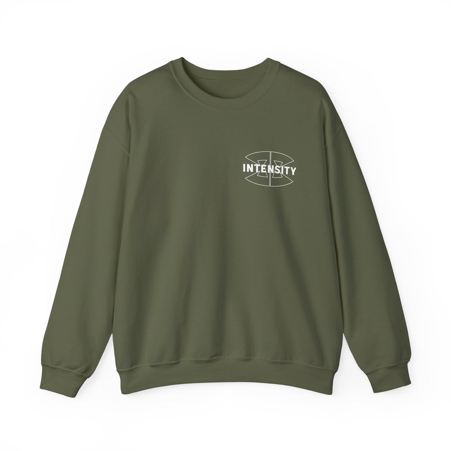 Men's "Train With Intensity" Crewneck Sweatshirt (White)