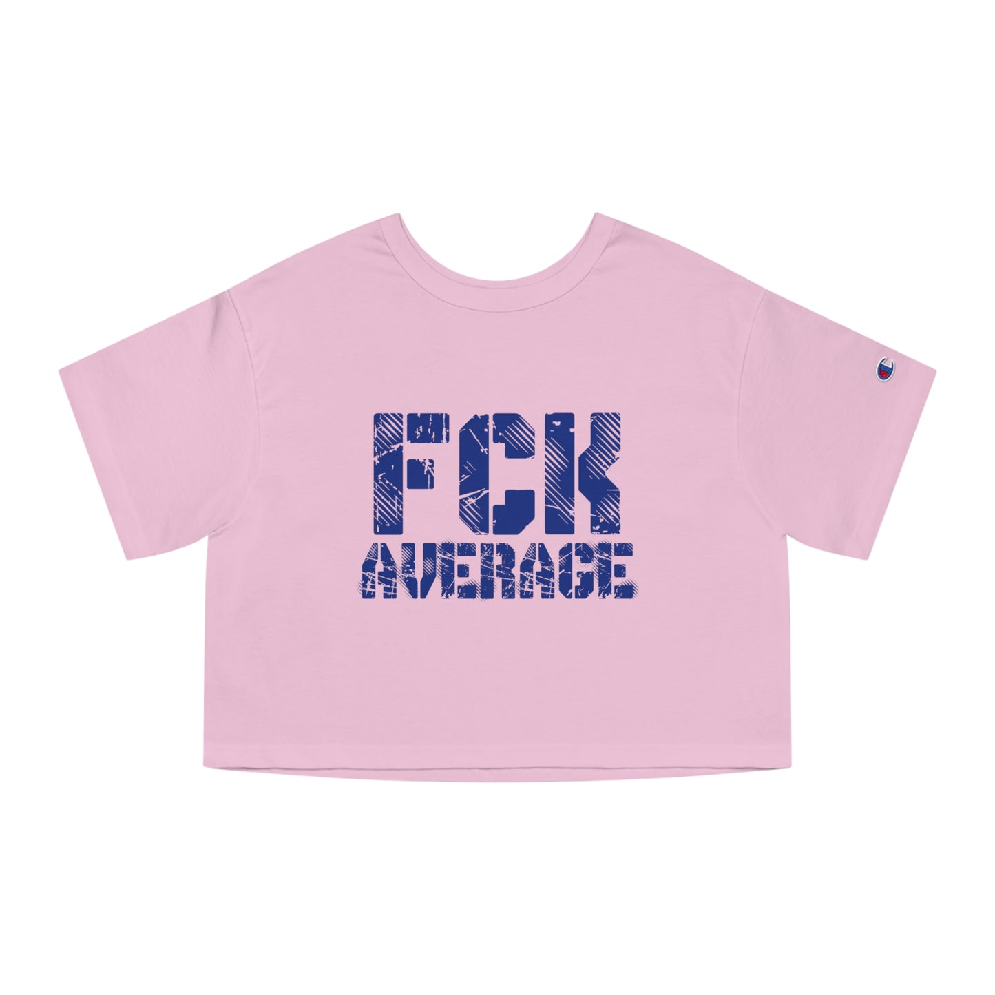 Women's "FCK Average" Crop Top (Blue)
