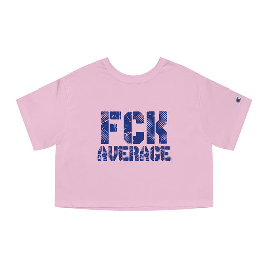 Women's "FCK Average" Crop Top (Blue)