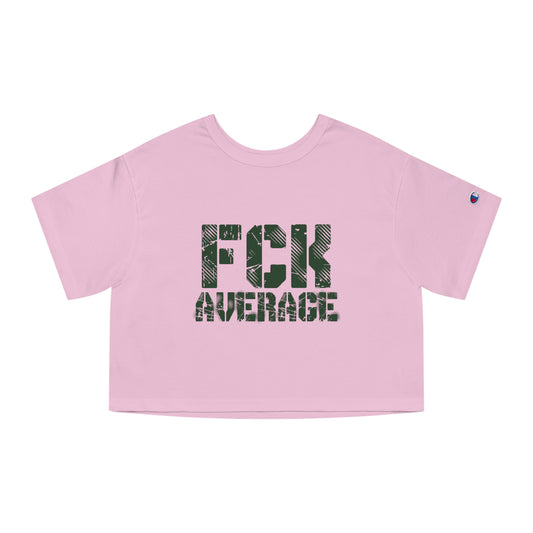 Women's "FCK Average" Crop Top (Green)