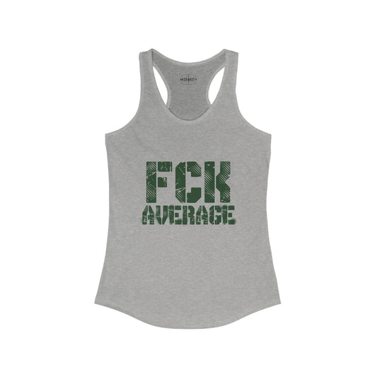 Women's "FCK Average" Tank Top (Green)