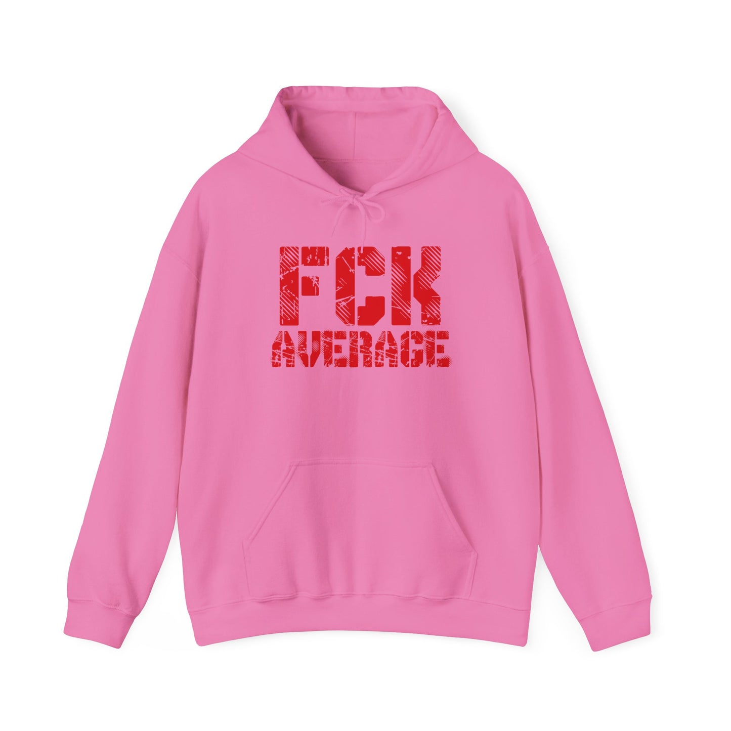 Women's "FCK Average" Heavy Hoodie (Red)