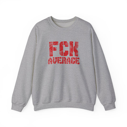 Men's "FCK Average" Crewneck (Red)