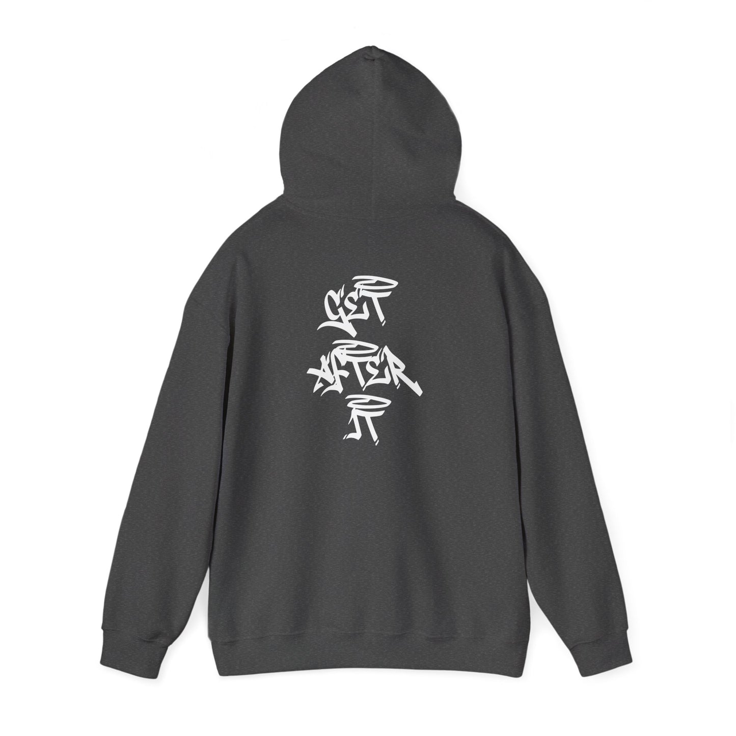 Men's "Get After It" - V2 Heavy Hoodie (White)