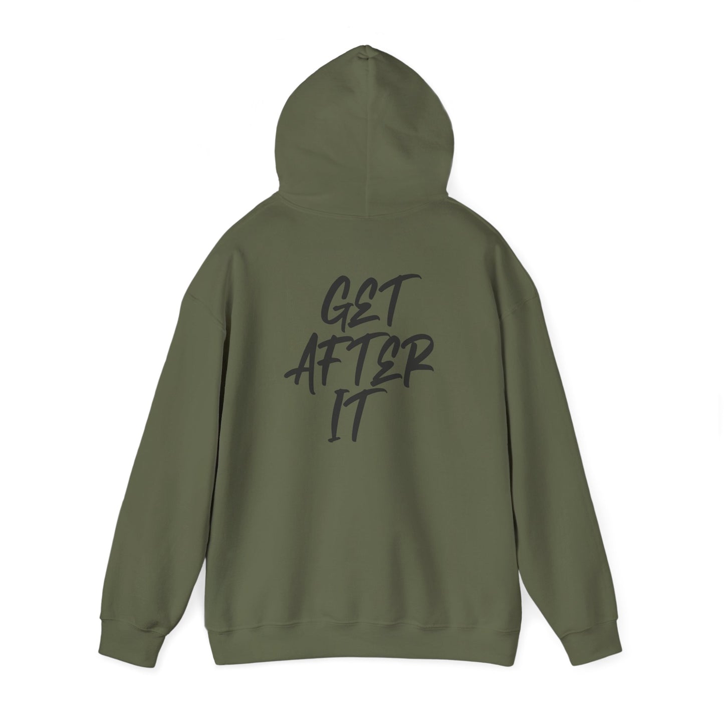 Men's "Get After It" V1 Heavy Hoodie (Black)