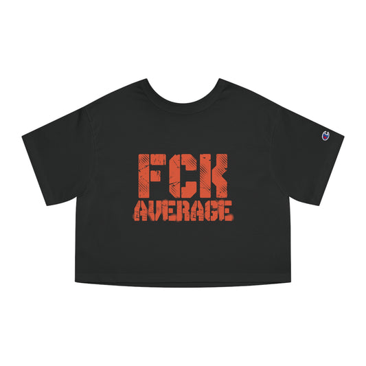 Women's "FCK Average" Crop Top (Orange)