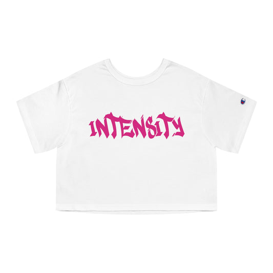 Women's "INTENSITY" Crop Top T-Shirt (Hot Pink)