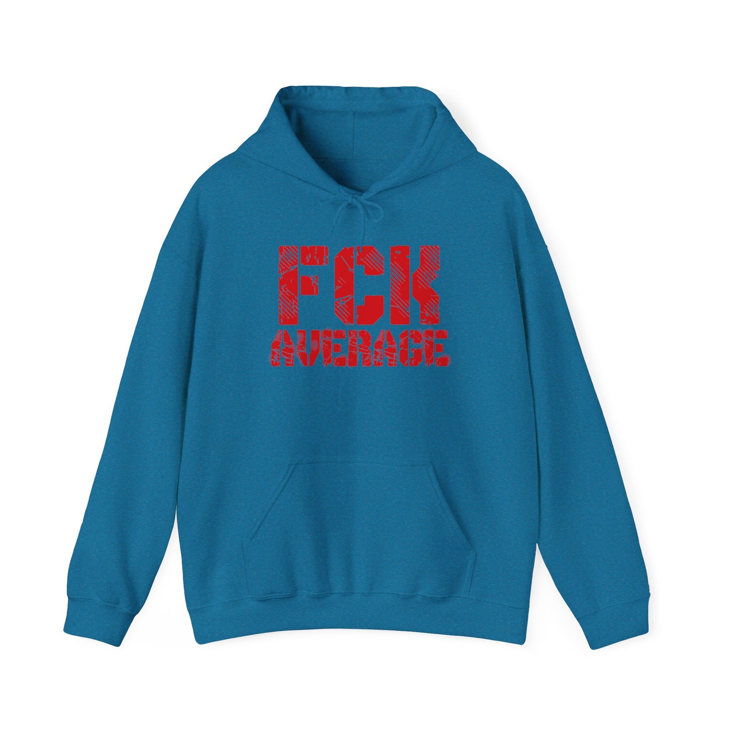 Men's "FCK Average" Heavy Hoodie (Red)