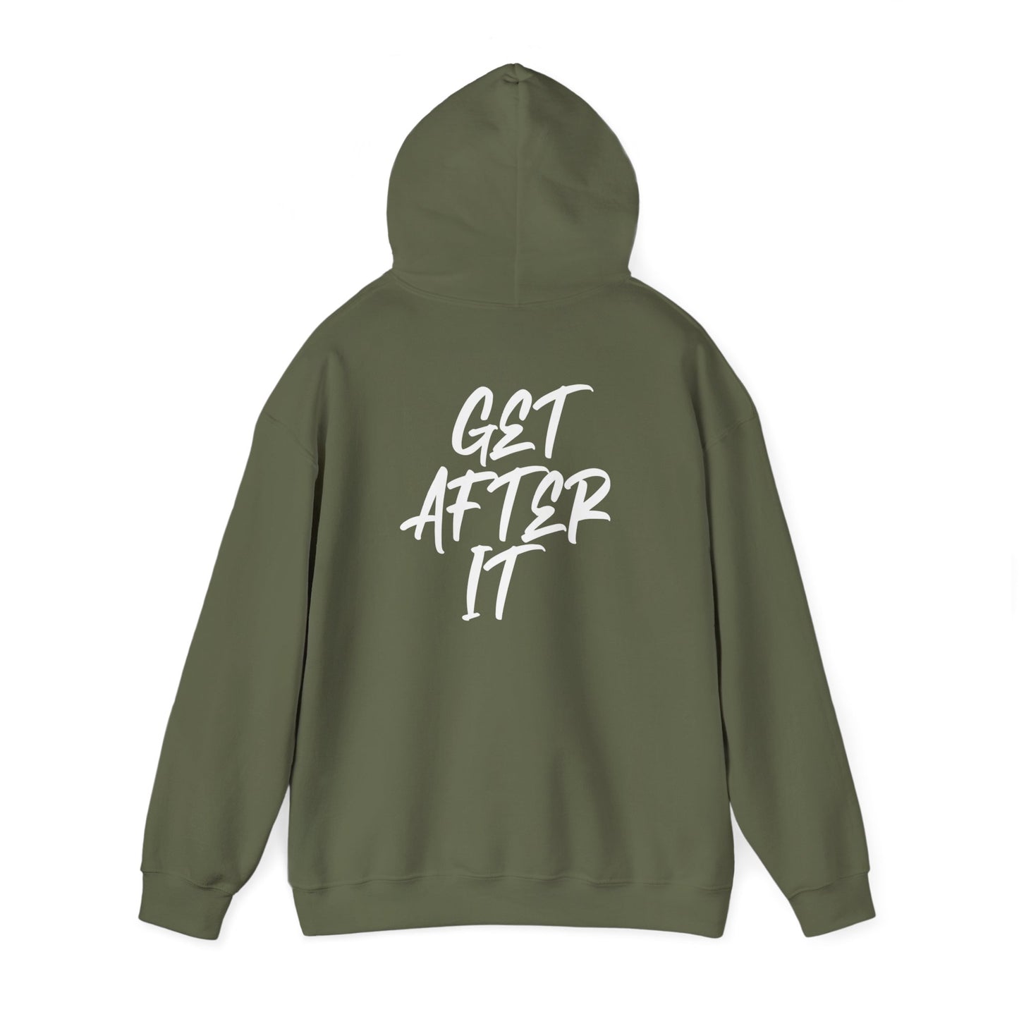 Men's "Get After It" V1 Heavy Hoodie (White)