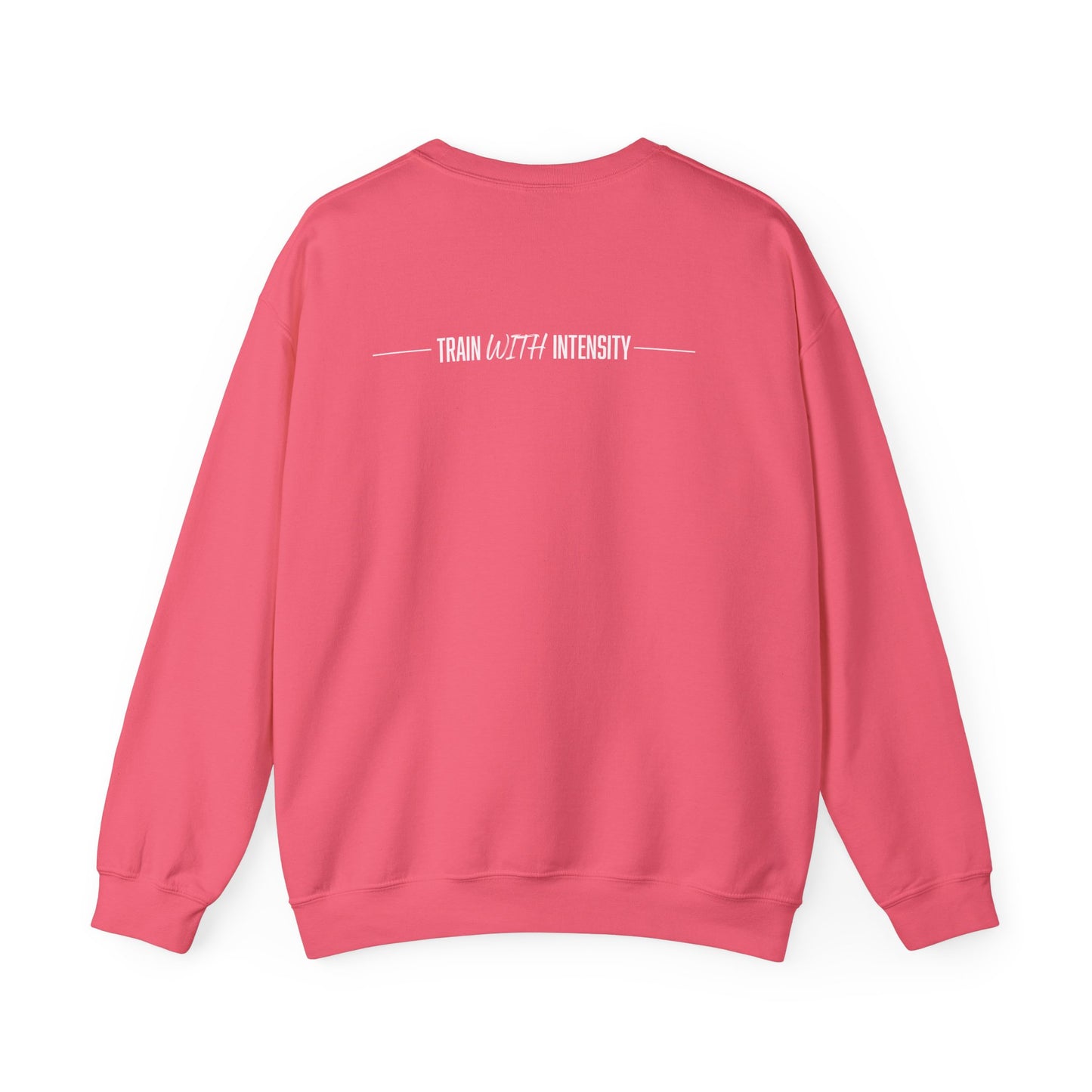 Women's "Train With Intensity" Crewneck Sweatshirt (White)