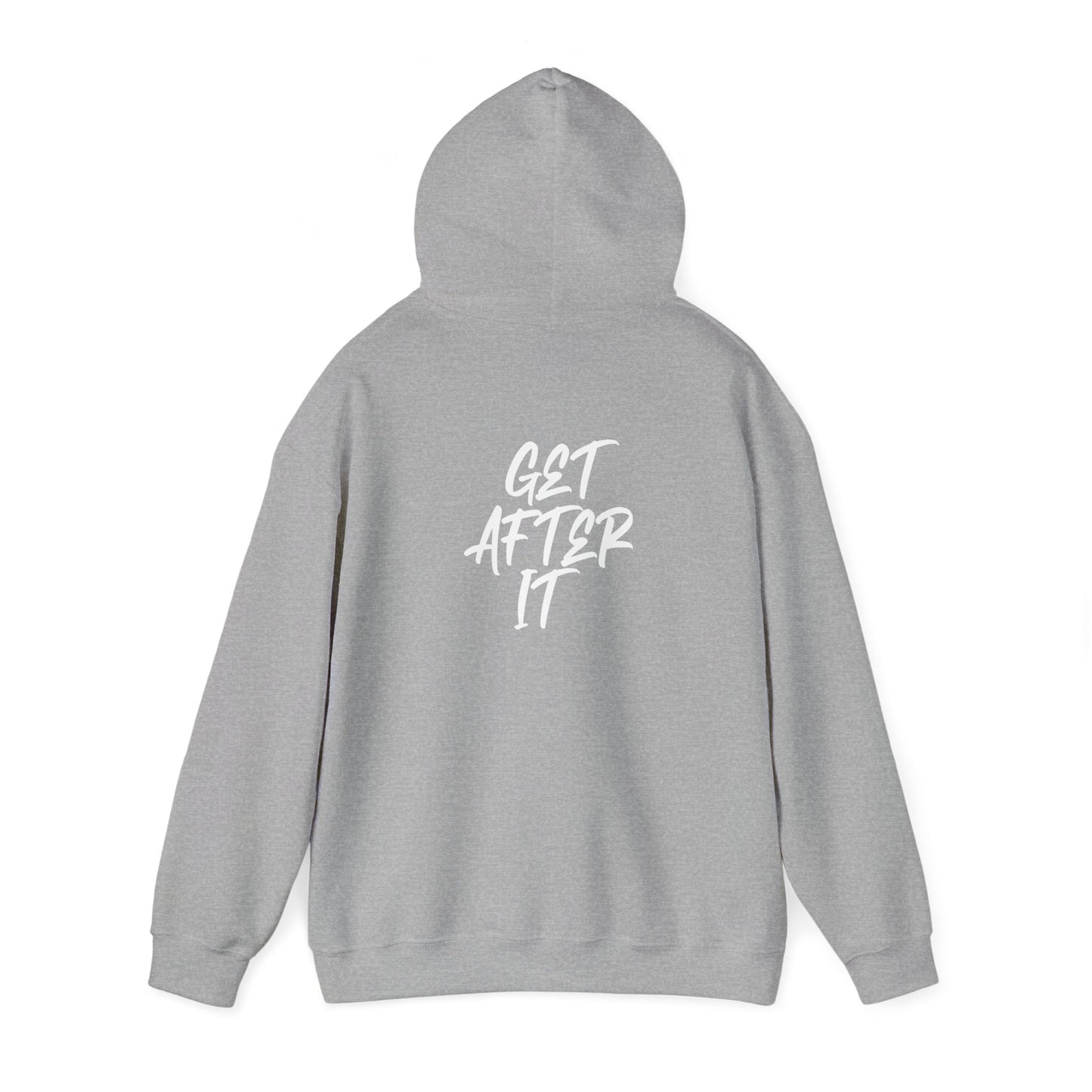Men's "Get After It" - V1 Heavy Hoodie (White)