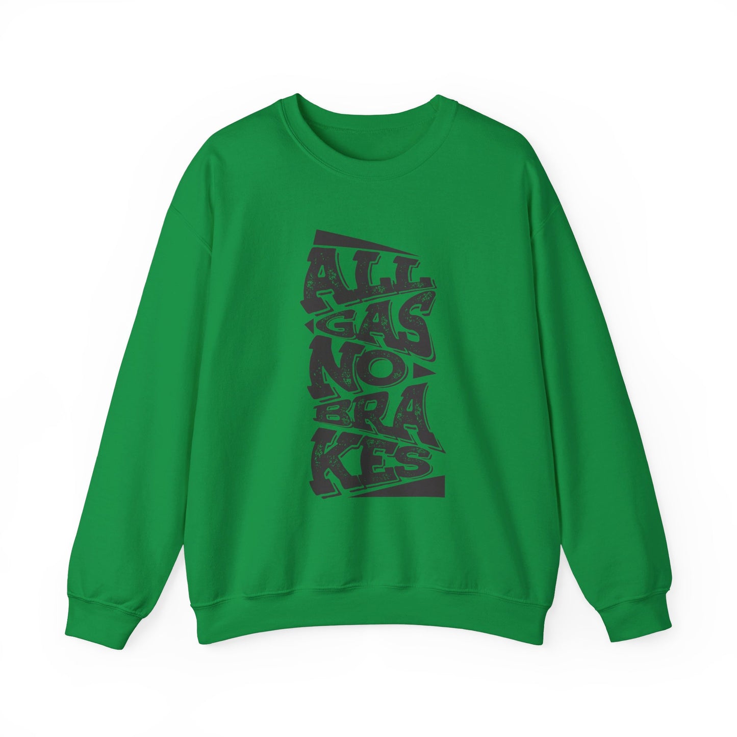 Men's "All Gas No Brakes" Crewneck Sweatshirt (Black)