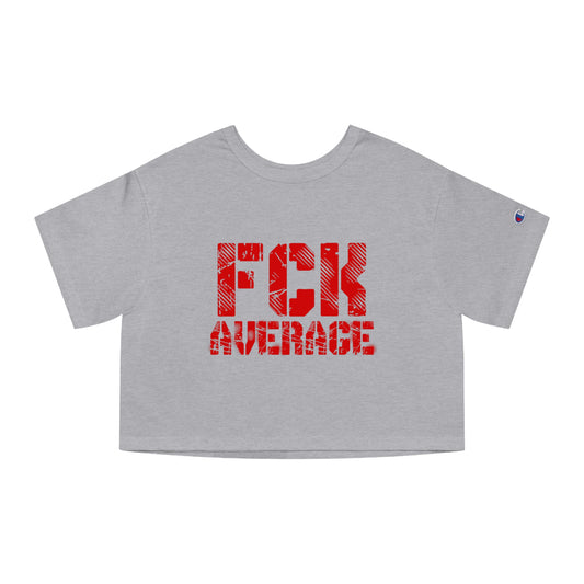 Women's "FCK Average" Crop Top (Red)