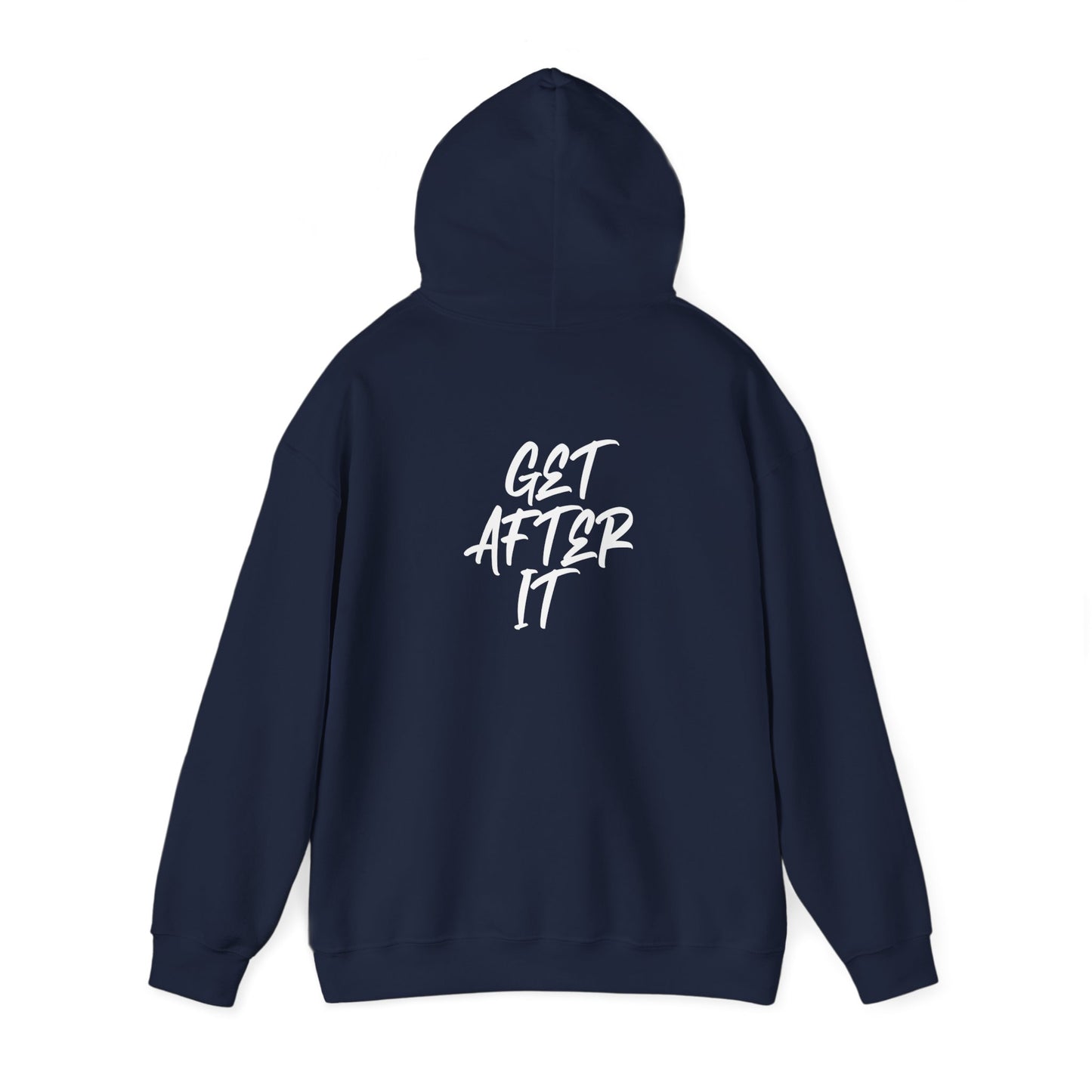Men's "Get After It" - V1 Heavy Hoodie (White)