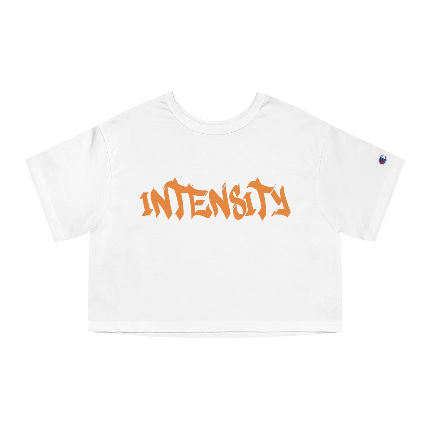 Women's "INTENSITY" Crop Top Shirt (Orange)