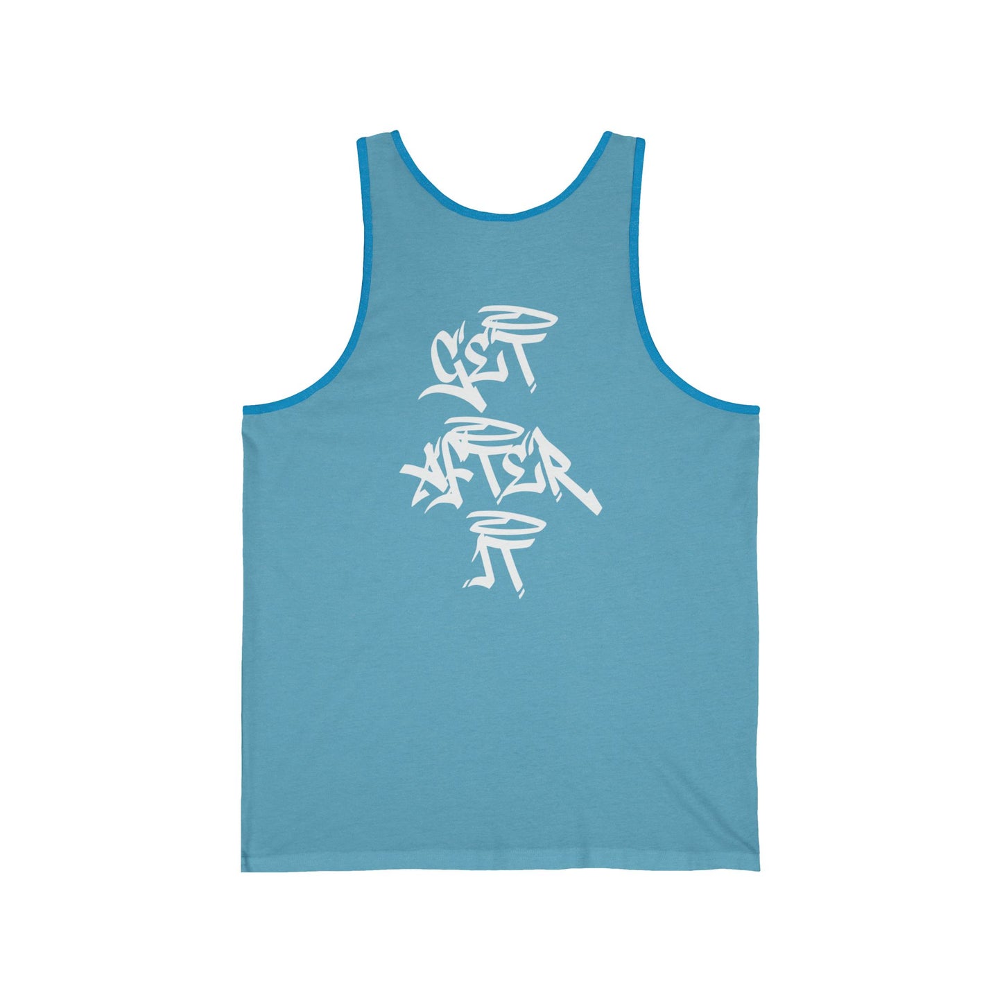 Men's "Get After It" - V2 Tank Top (White)