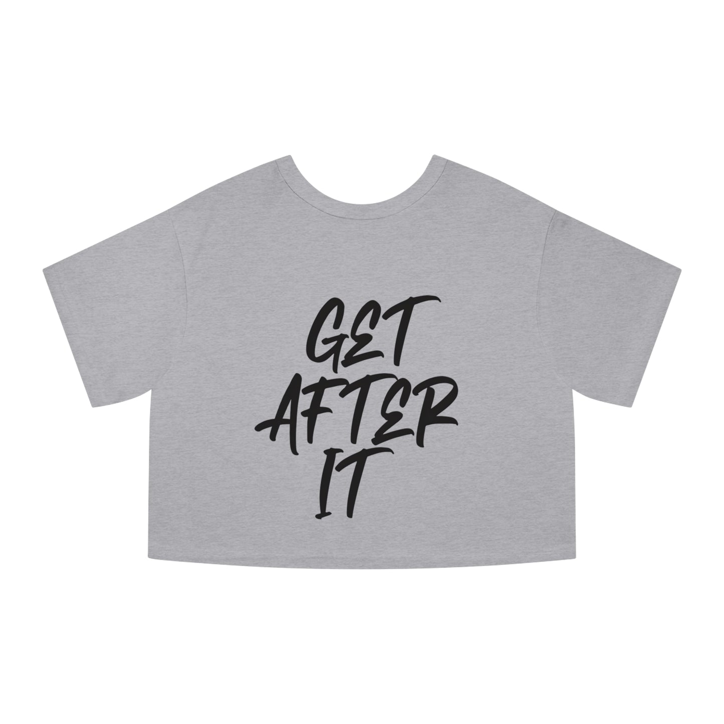 Women's "Get After It" - V1 Crop Top (Black)