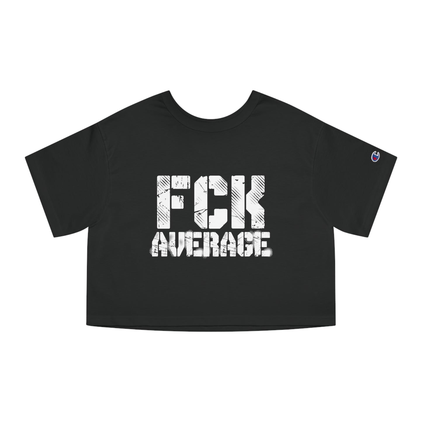 Women's "FCK Average" Crop Top (White)
