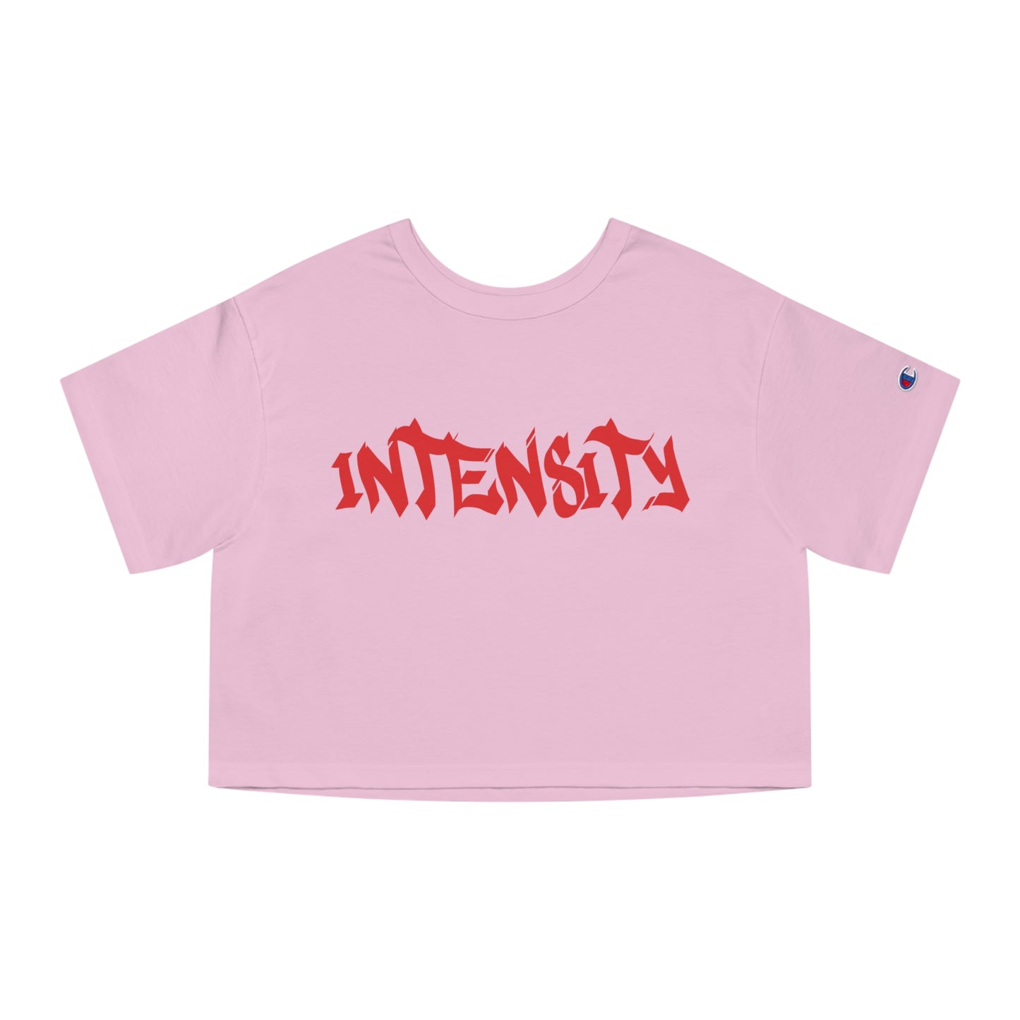 Women's "INTENSITY" Crop Top T-Shirt (Red)