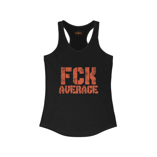 Women's "FCK Average" Tank Top (Orange)