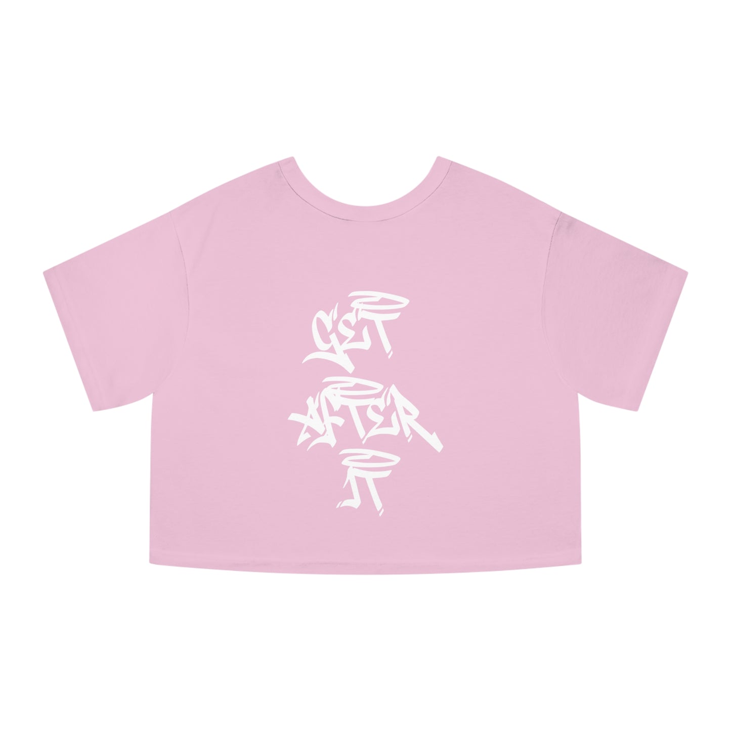 Women's "Get After It" - V2 Crop Top (White)