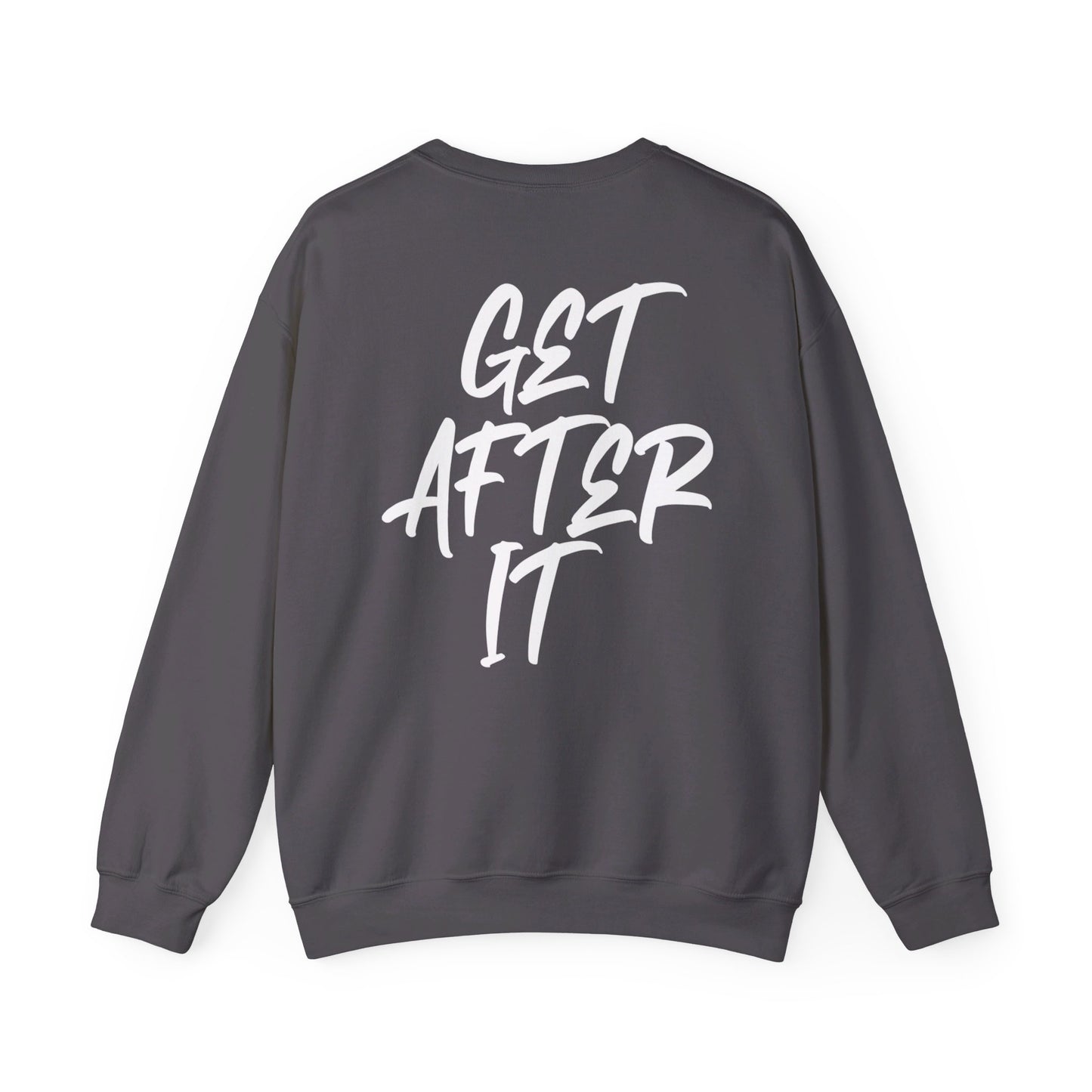 Men's "Get After It"- V1 Crewneck Sweatshirt (White)