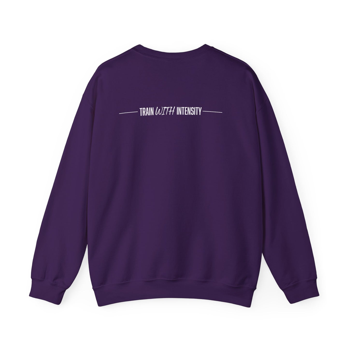 Women's "Train With Intensity" Crewneck Sweatshirt (White)