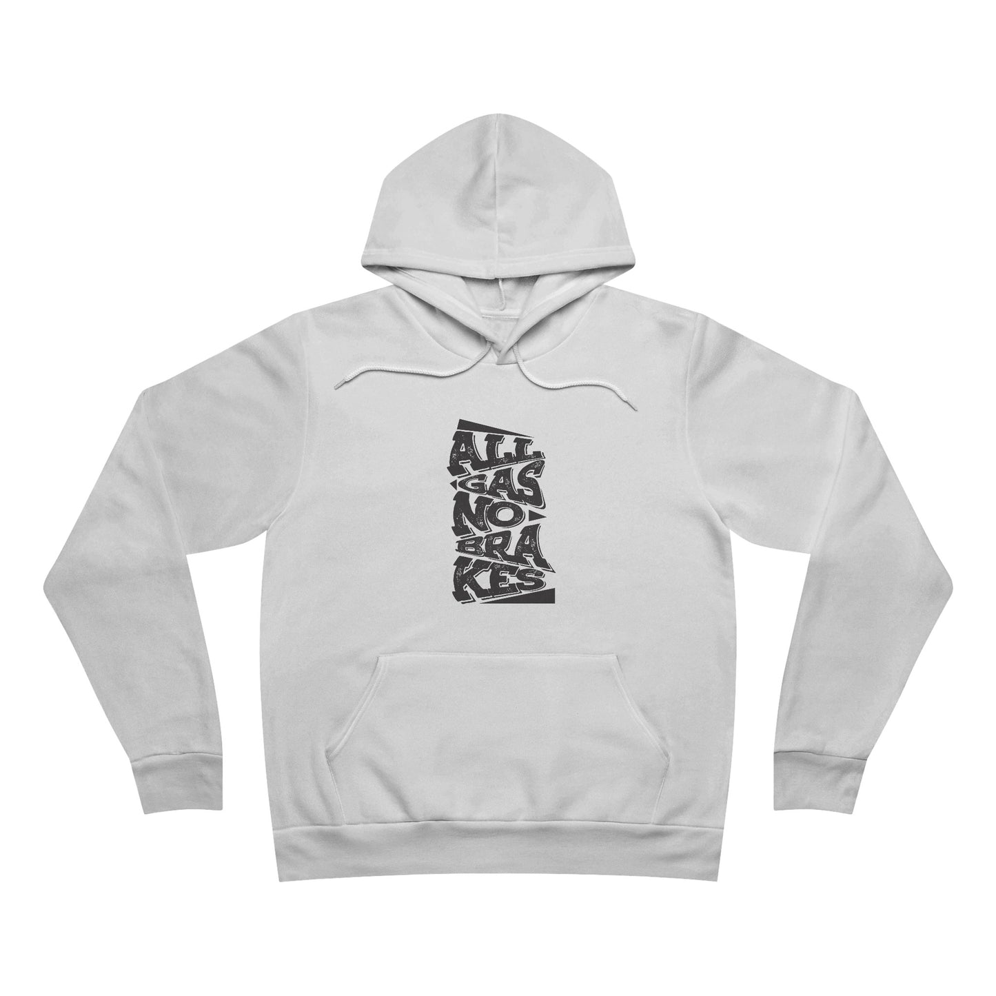 Men's "All Gas No Brakes" Regular Hoodie (Black)