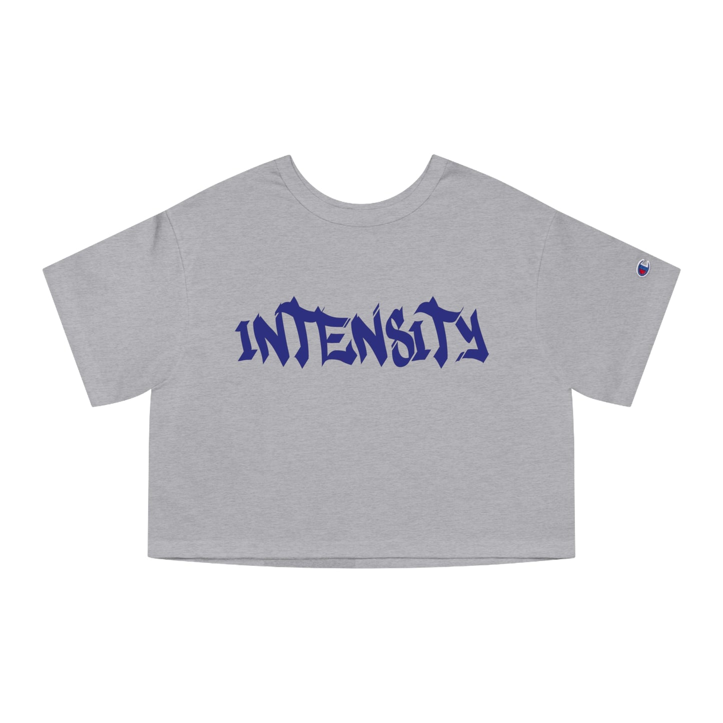 Women's "INTENSITY" Crop Top T-Shirt (Blue)