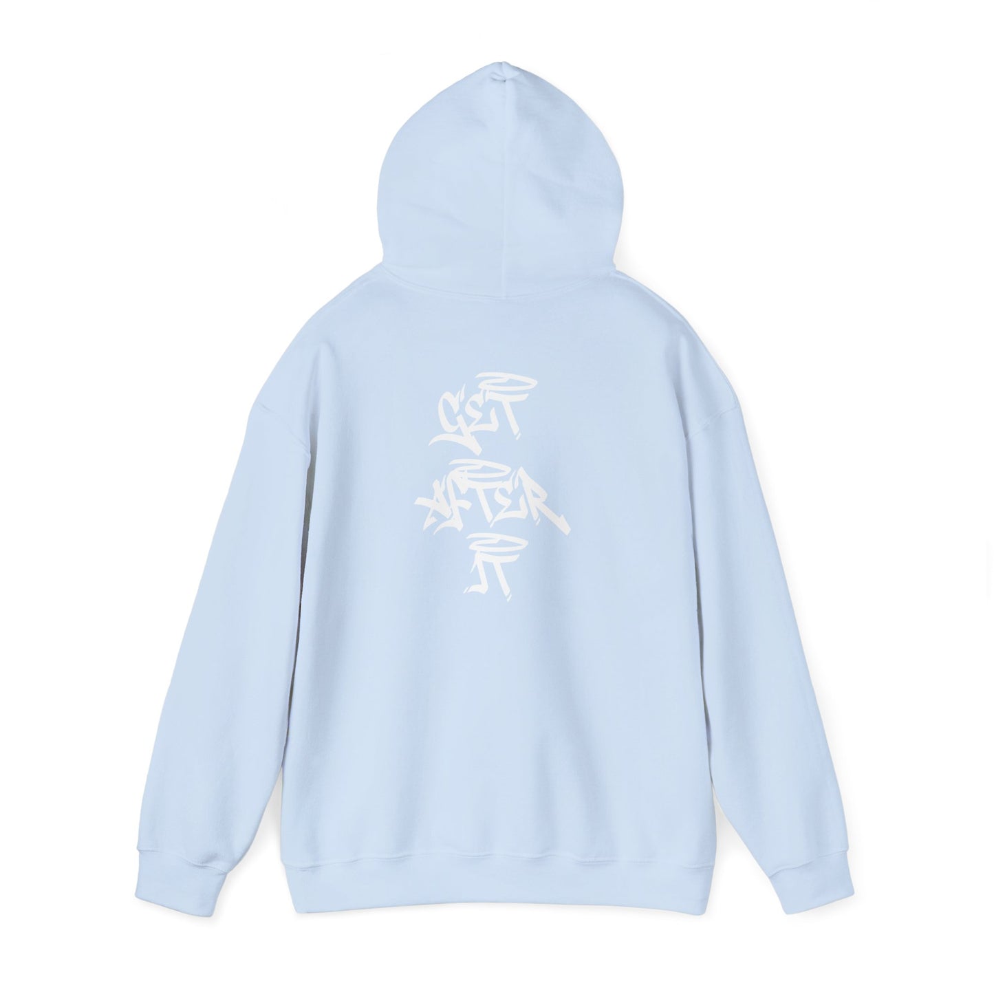 Men's "Get After It" - V2 Heavy Hoodie (White)