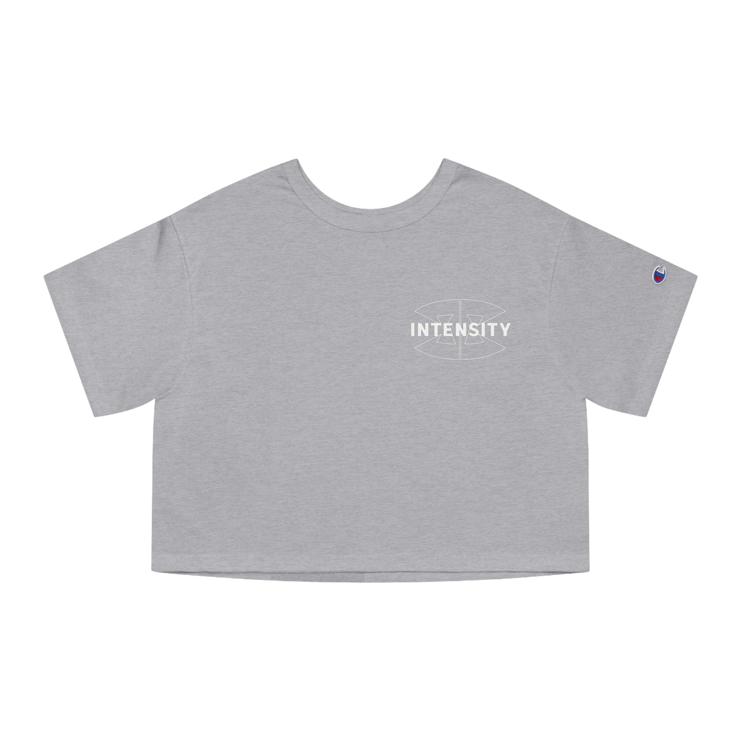 Women's "Train With Intensity" Crop Top - (White)