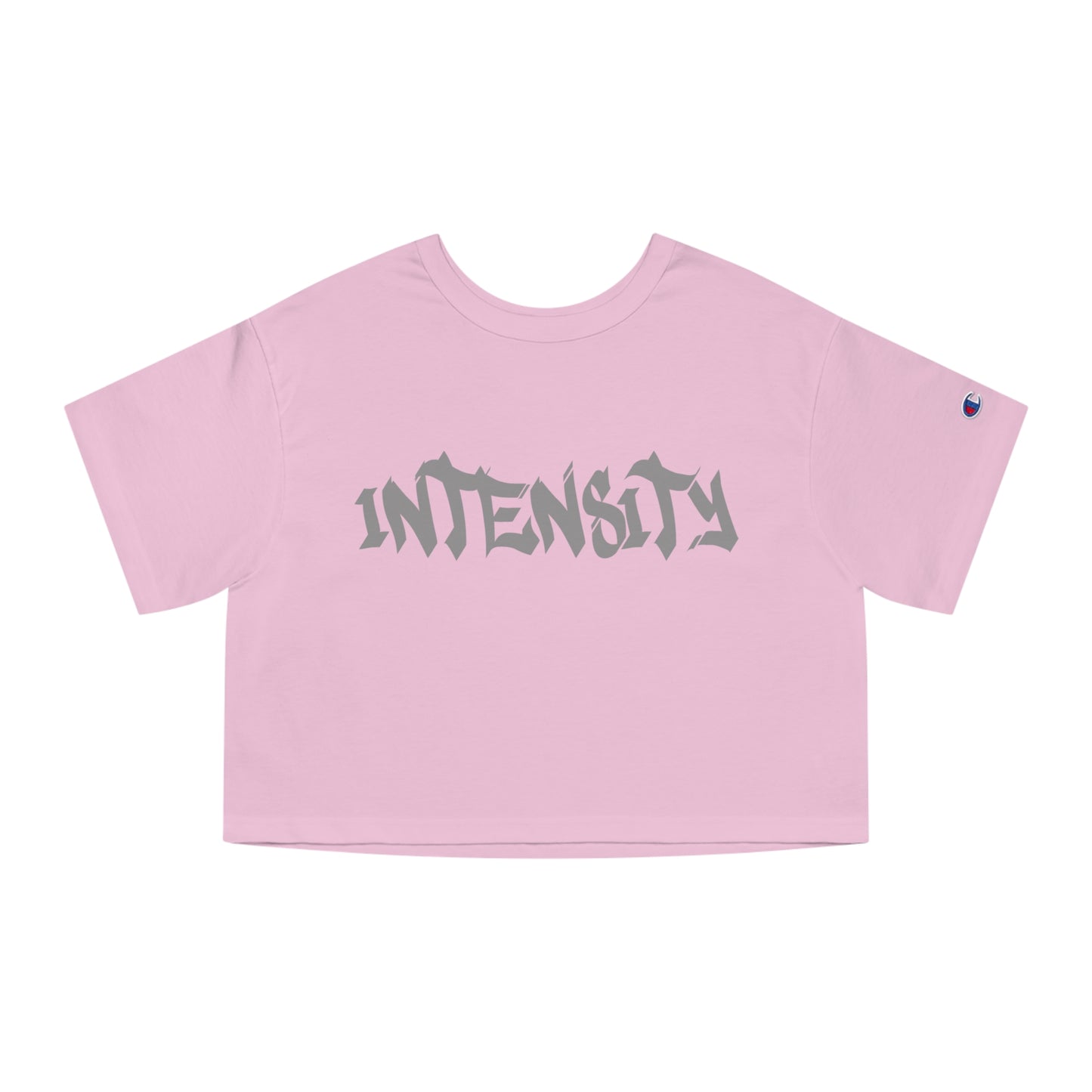 Women's "INTENSITY" Crop Top T-Shirt (Gray)