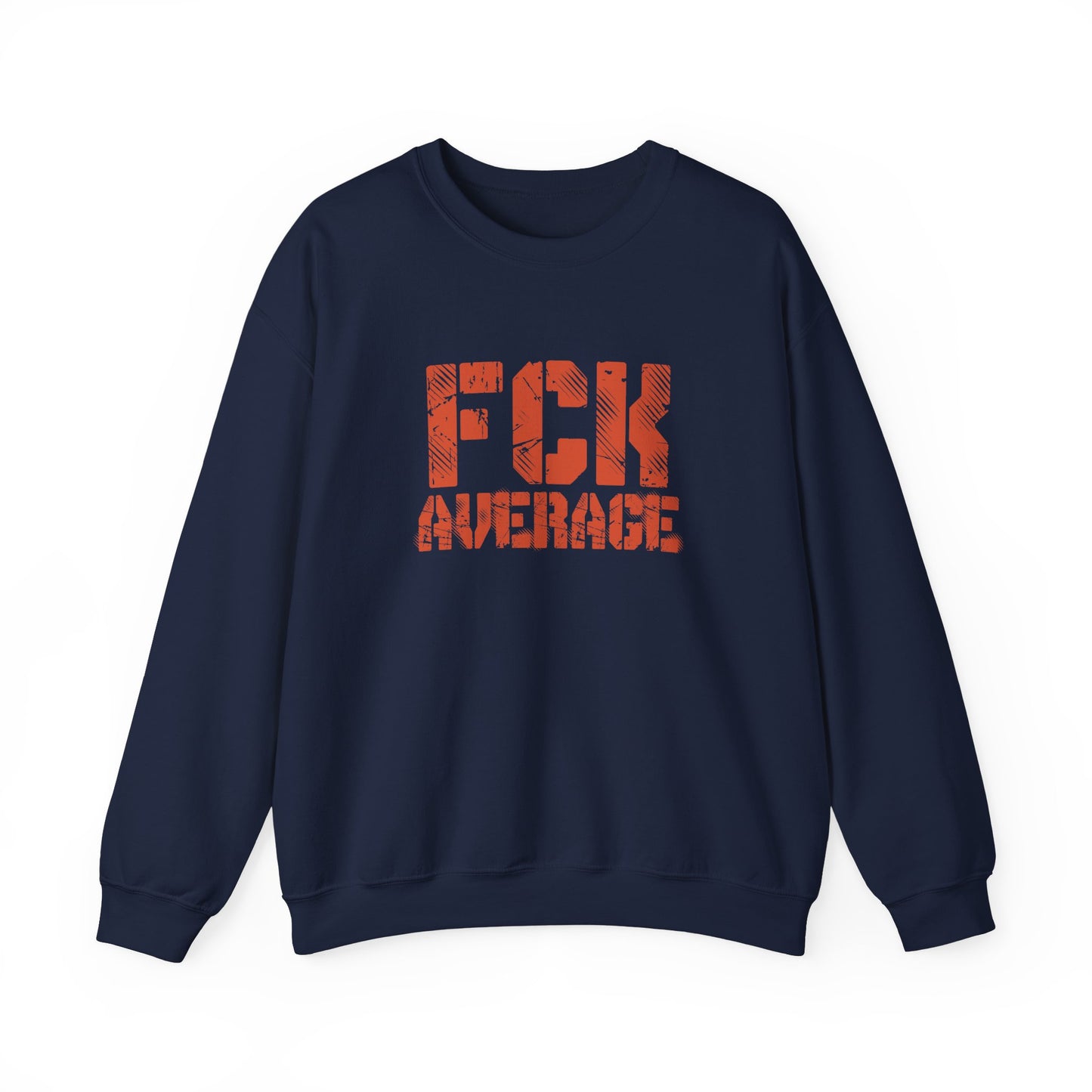 Men's "FCK Average" Crewneck (Orange)