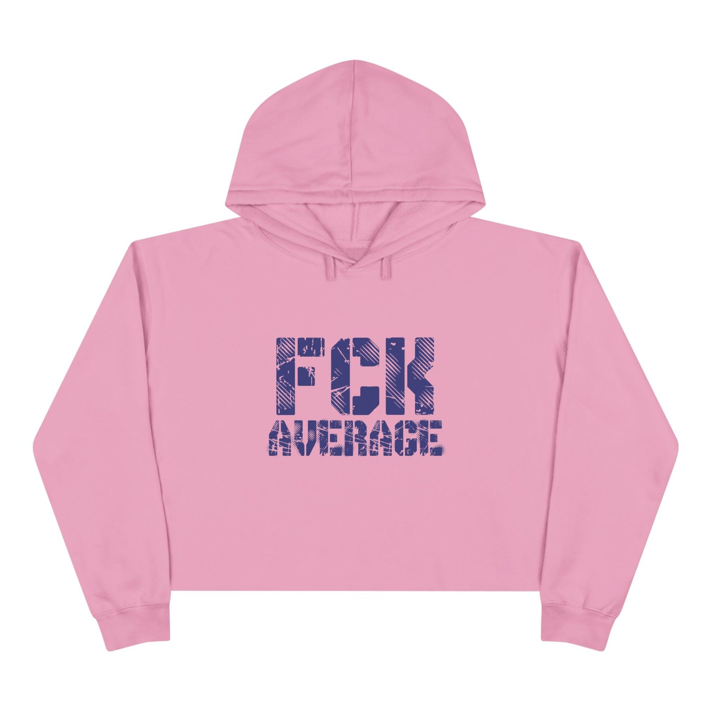 Women's "FCK Average" Crop Hoodie - Blue