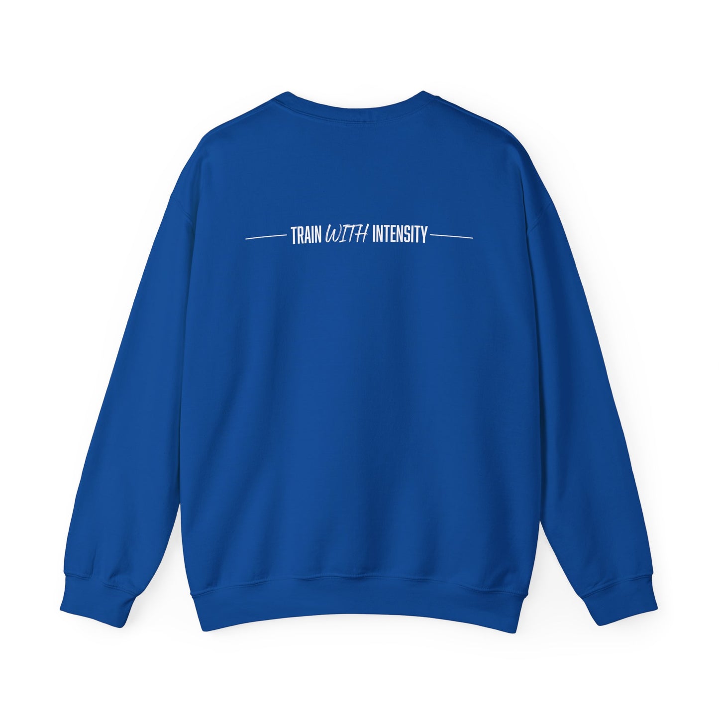 Men's "Train With Intensity" Crewneck Sweatshirt (White)
