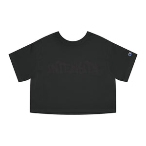 Open image in slideshow, Women&#39;s &quot;INTENSITY&quot; Crop Top T-Shirt (Black)
