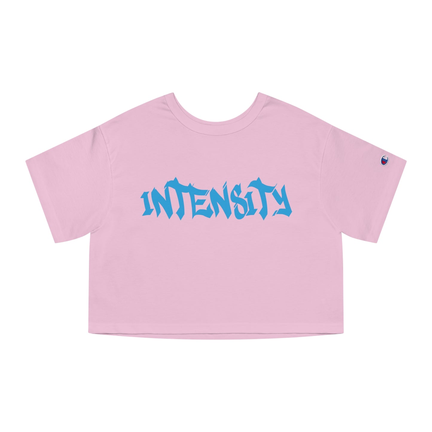 Women's "INTENSITY" Crop Top T-Shirt (Baby Blue)