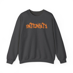 Open image in slideshow, Men&#39;s &quot;INTENSITY&quot; Crewneck Sweatshirt (Orange)
