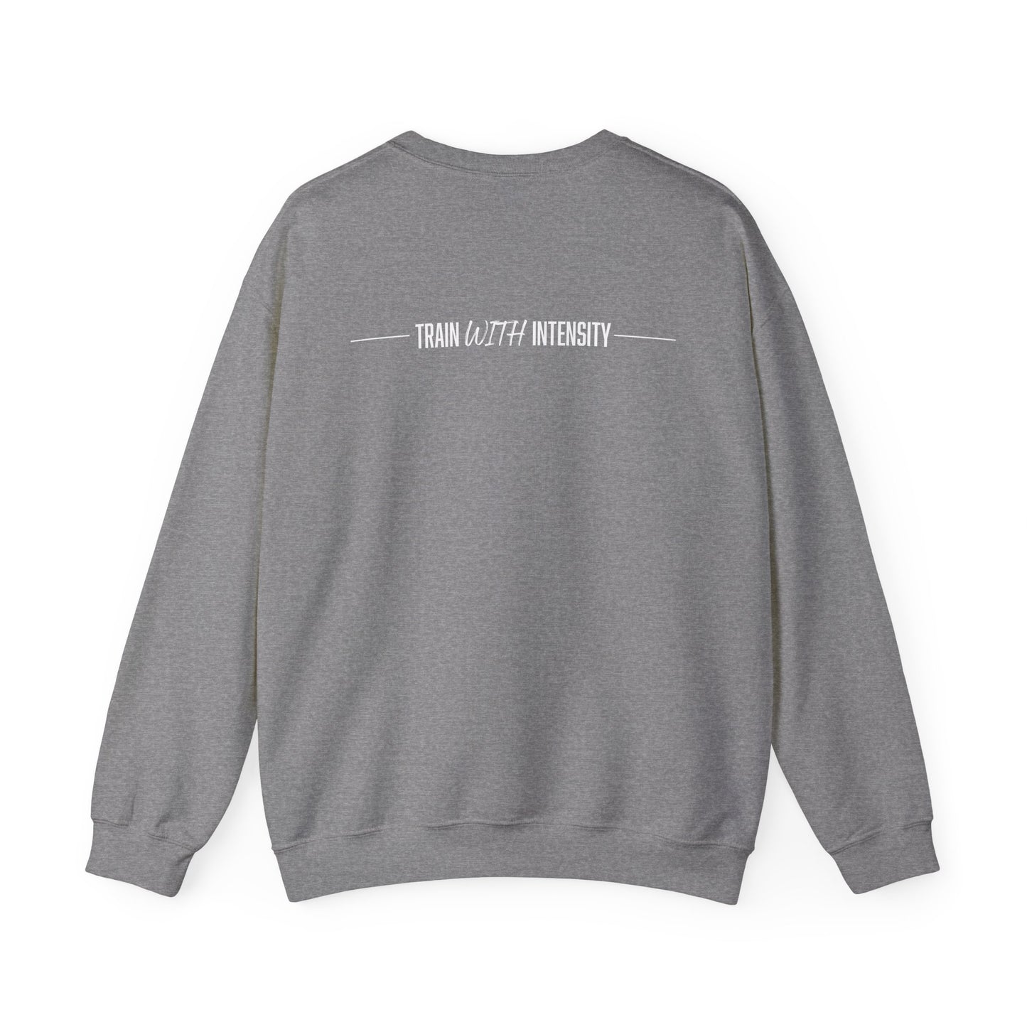 Men's "Train With Intensity" Crewneck Sweatshirt (White)