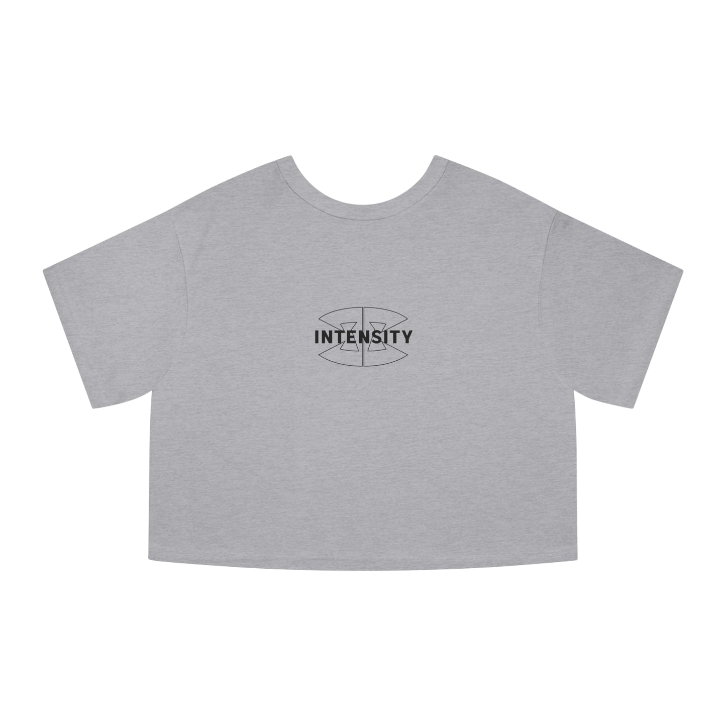 Women's "INTENSITY" Crop Top T-Shirt (Black)