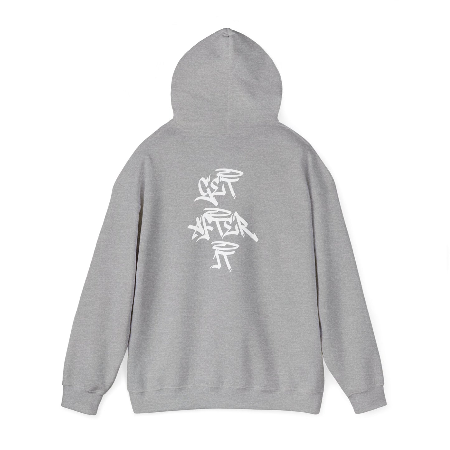 Men's "Get After It" - V2 Heavy Hoodie (White)