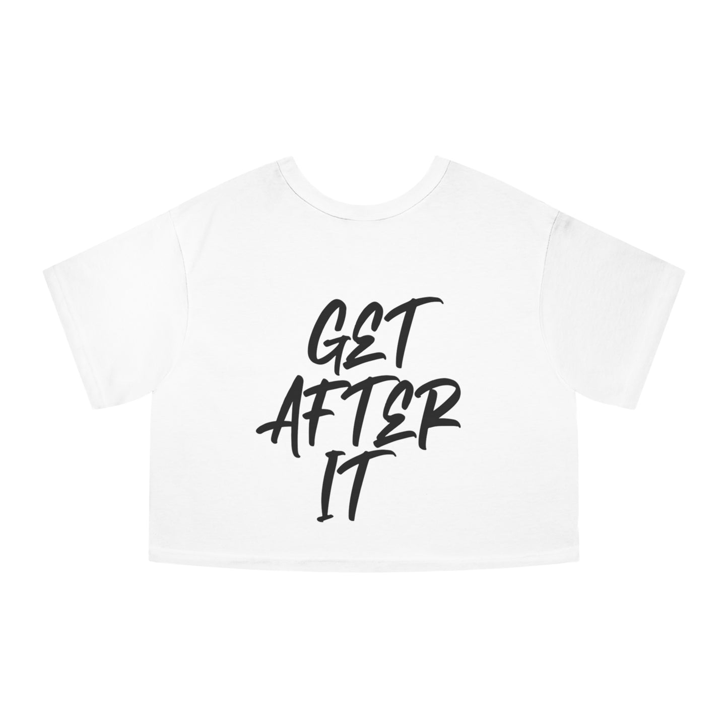 Women's "Get After It" - V1 Crop Top (Black)