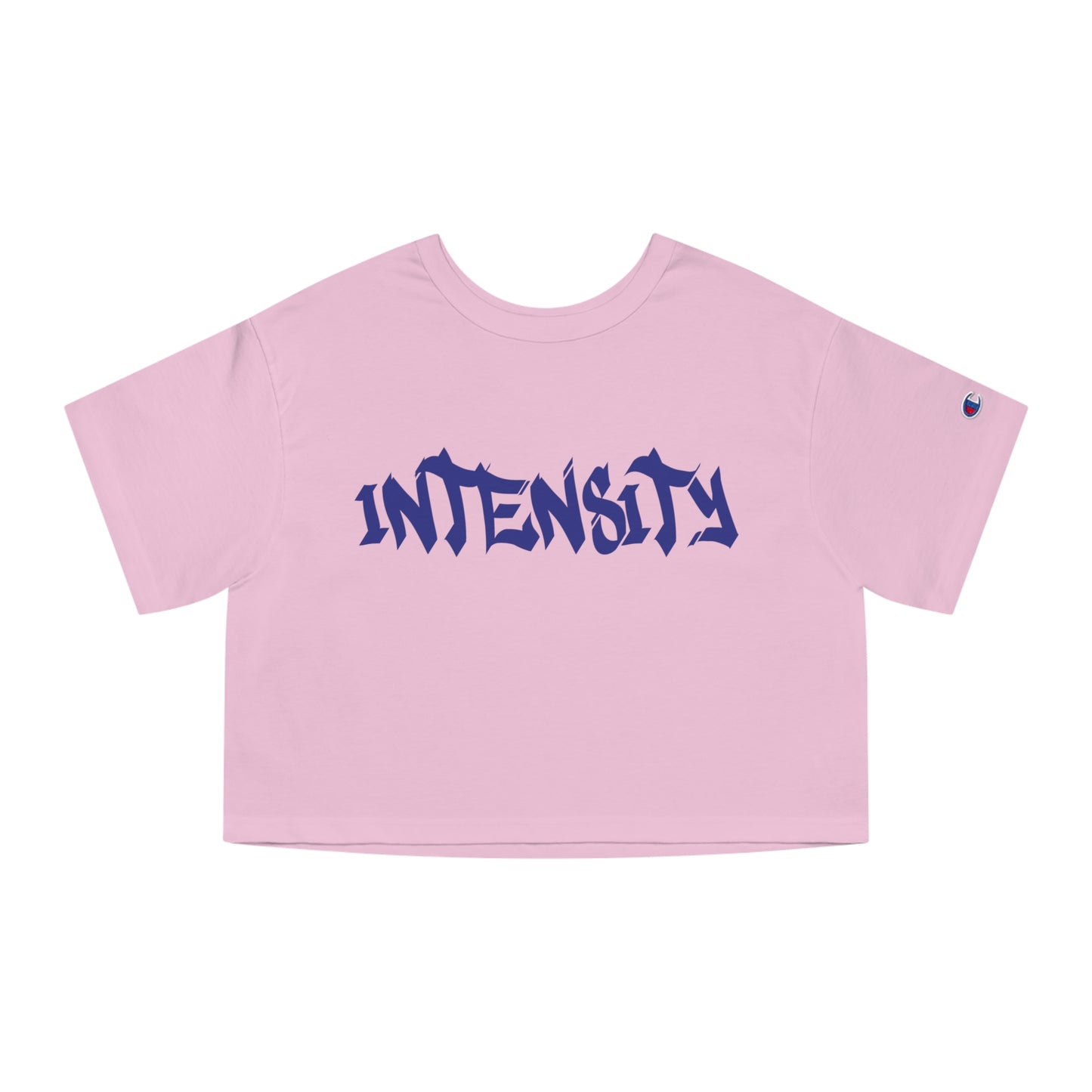 Women's "INTENSITY" Crop Top T-Shirt (Blue)