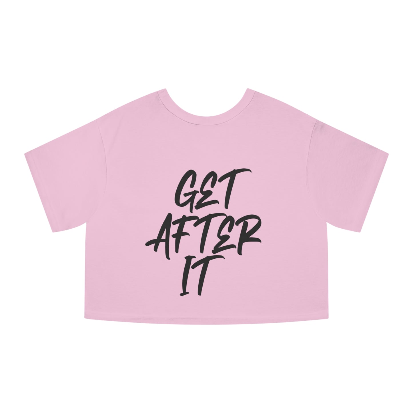 Women's "Get After It" - V1 Crop Top (Black)