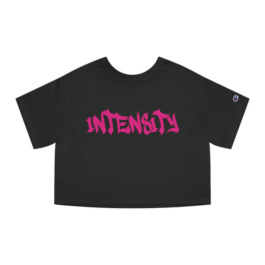 Women's "INTENSITY" Crop Top T-Shirt (Hot Pink)