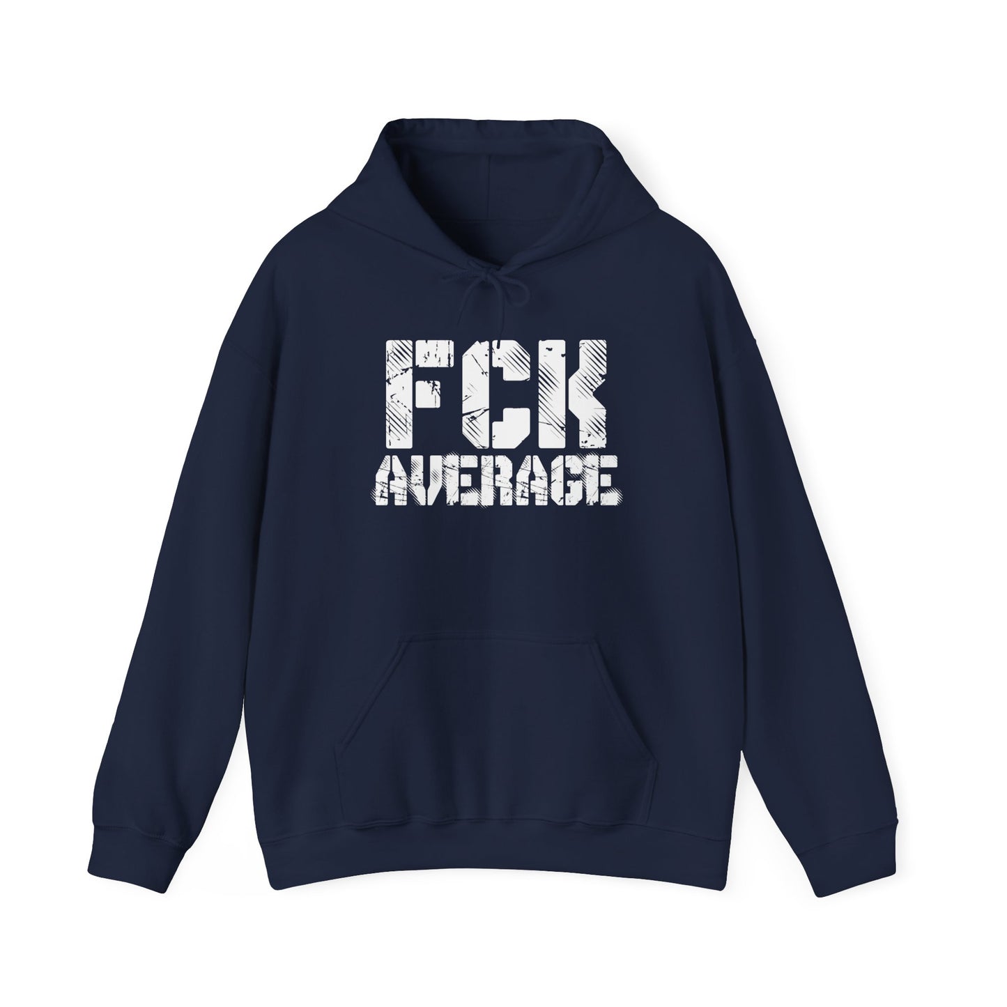Men's "FCK Average" Heavy Hoodie (White)
