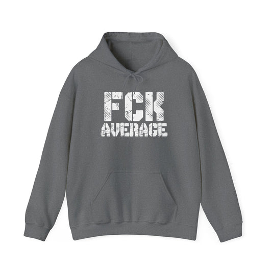 Men's "FCK Average" Heavy Hoodie (White)