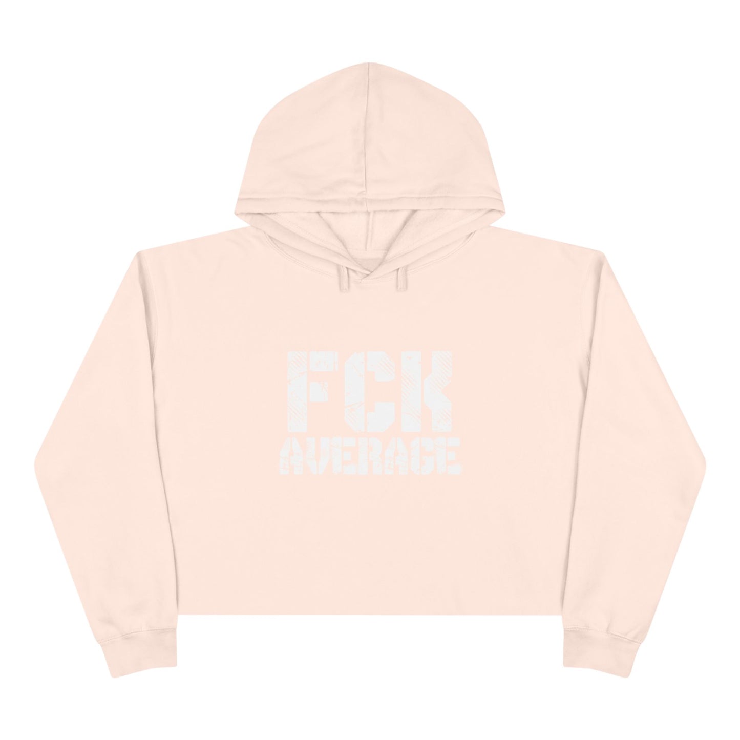 Women's "FCK Average" Crop Hoodie - White